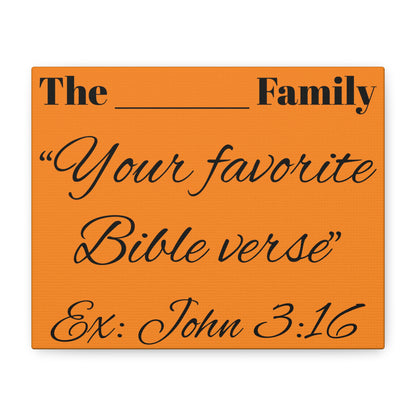 Personalized Scripture Wall Art Canvas – Custom Christian Artwork, Family Name and Your Favorite Verse