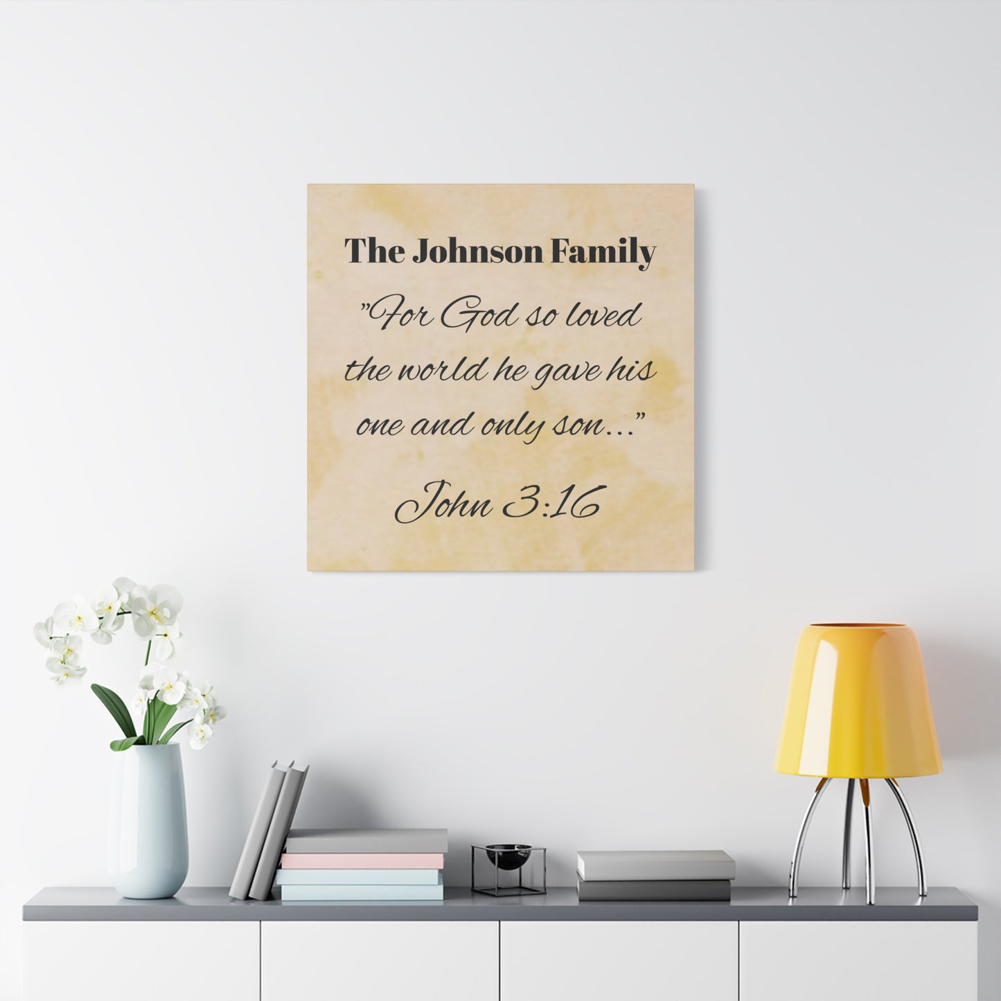Personalized Bible Verse Wall Art, Canvas, Family Name, Family Bible Art