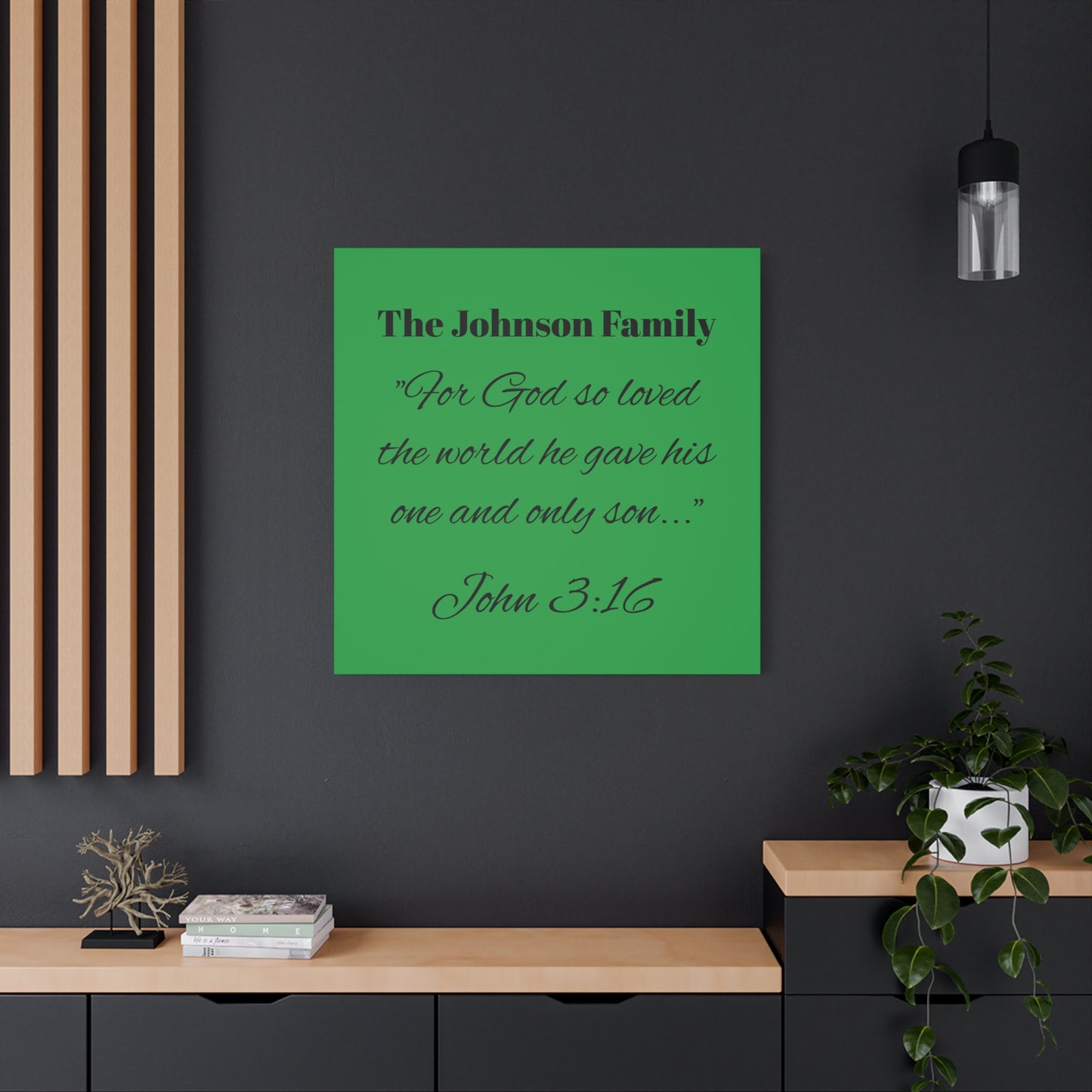 Personalized Bible Verse Wall Art, Canvas, Family Name, Family Bible Art