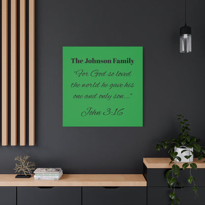 Personalized Bible Verse Wall Art, Canvas, Family Name, Family Bible Art