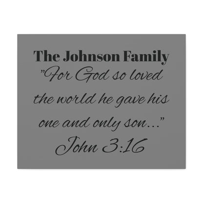 Personalized Bible Verse Wall Art, Canvas, Family Name, Family Bible Art
