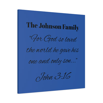 Personalized Bible Verse Wall Art, Canvas, Family Name, Family Bible Art