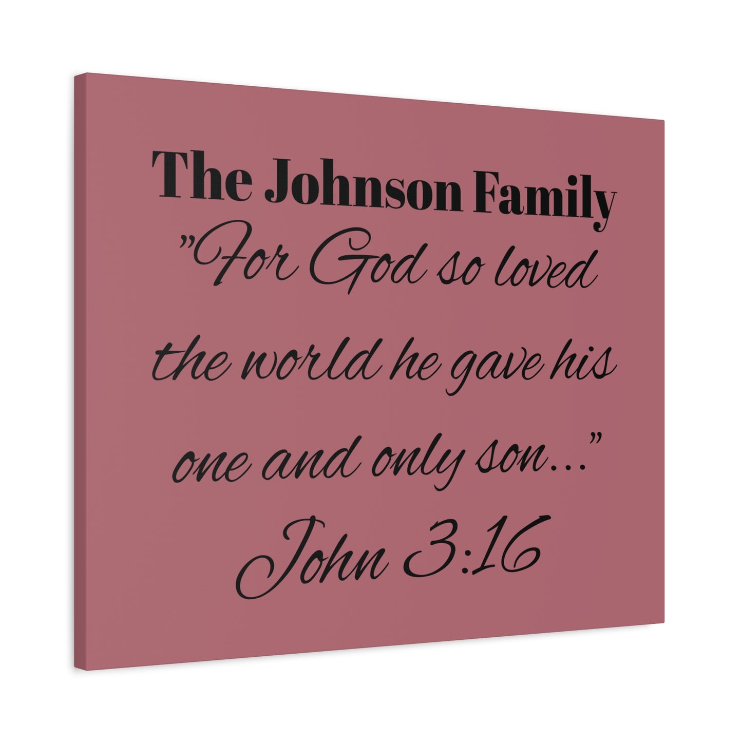 Personalized Bible Verse Wall Art, Canvas, Family Name, Family Bible Art