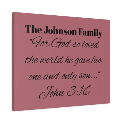 Personalized Bible Verse Wall Art, Canvas, Family Name, Family Bible Art