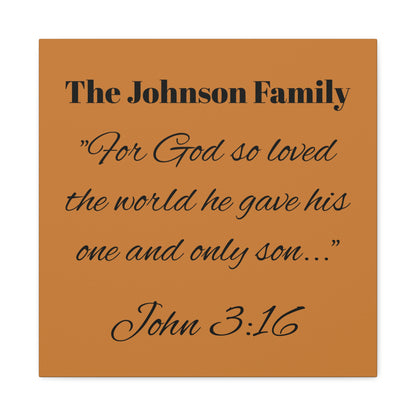 Personalized Bible Verse Wall Art, Canvas, Family Name, Family Bible Art
