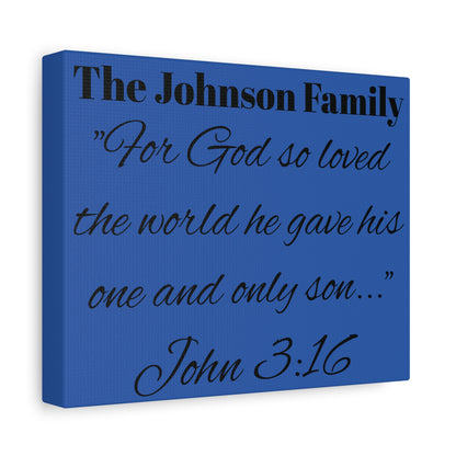 Personalized Bible Verse Wall Art, Canvas, Family Name, Family Bible Art