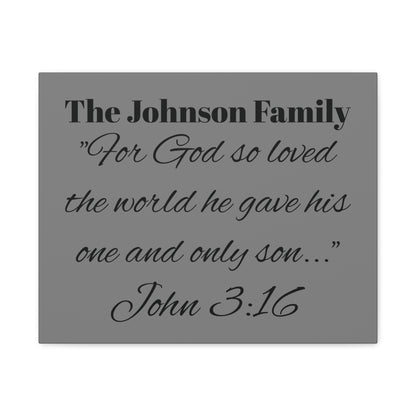 Personalized Bible Verse Wall Art, Canvas, Family Name, Family Bible Art