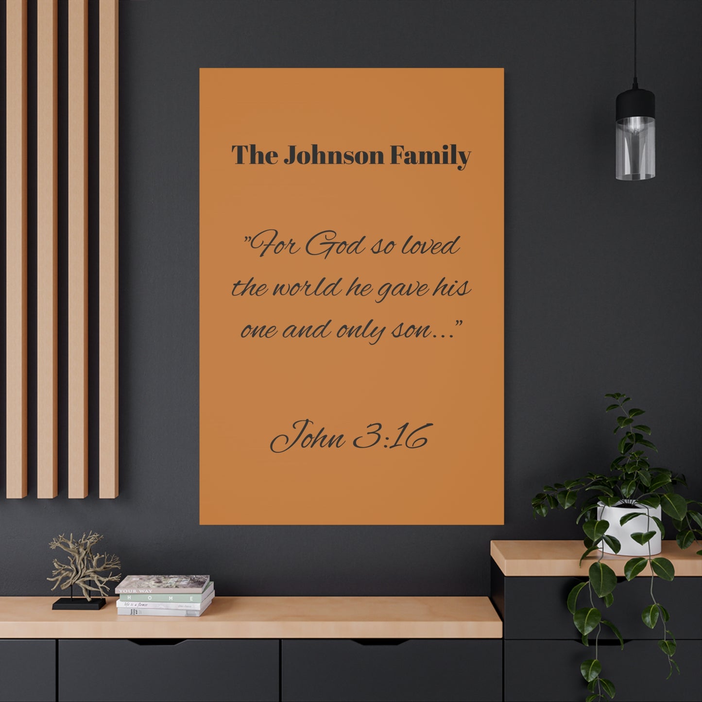 Personalized Bible Verse Wall Art, Canvas, Family Name, Family Bible Art