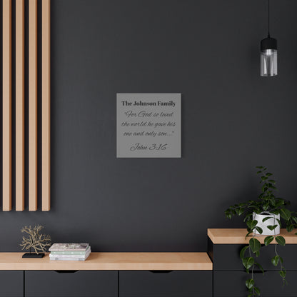 Personalized Bible Verse Wall Art, Canvas, Family Name, Family Bible Art