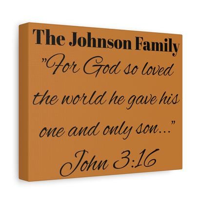 Personalized Bible Verse Wall Art, Canvas, Family Name, Family Bible Art