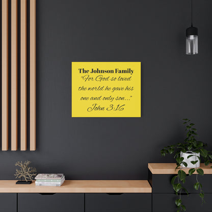 Personalized Bible Verse Wall Art, Canvas, Family Name, Family Bible Art