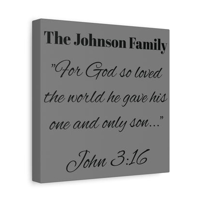 Personalized Bible Verse Wall Art, Canvas, Family Name, Family Bible Art
