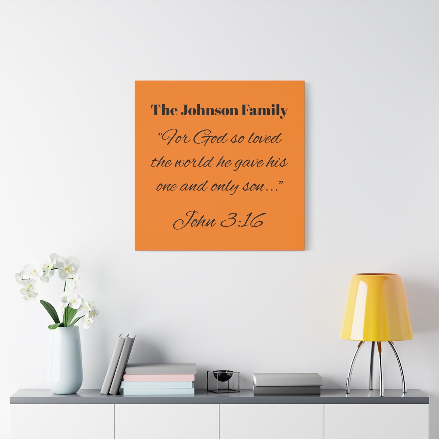 Personalized Bible Verse Wall Art, Canvas, Family Name, Family Bible Art