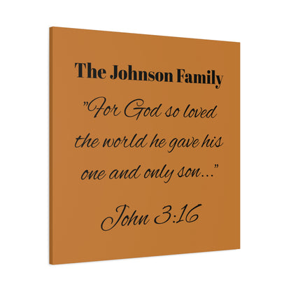 Personalized Bible Verse Wall Art, Canvas, Family Name, Family Bible Art