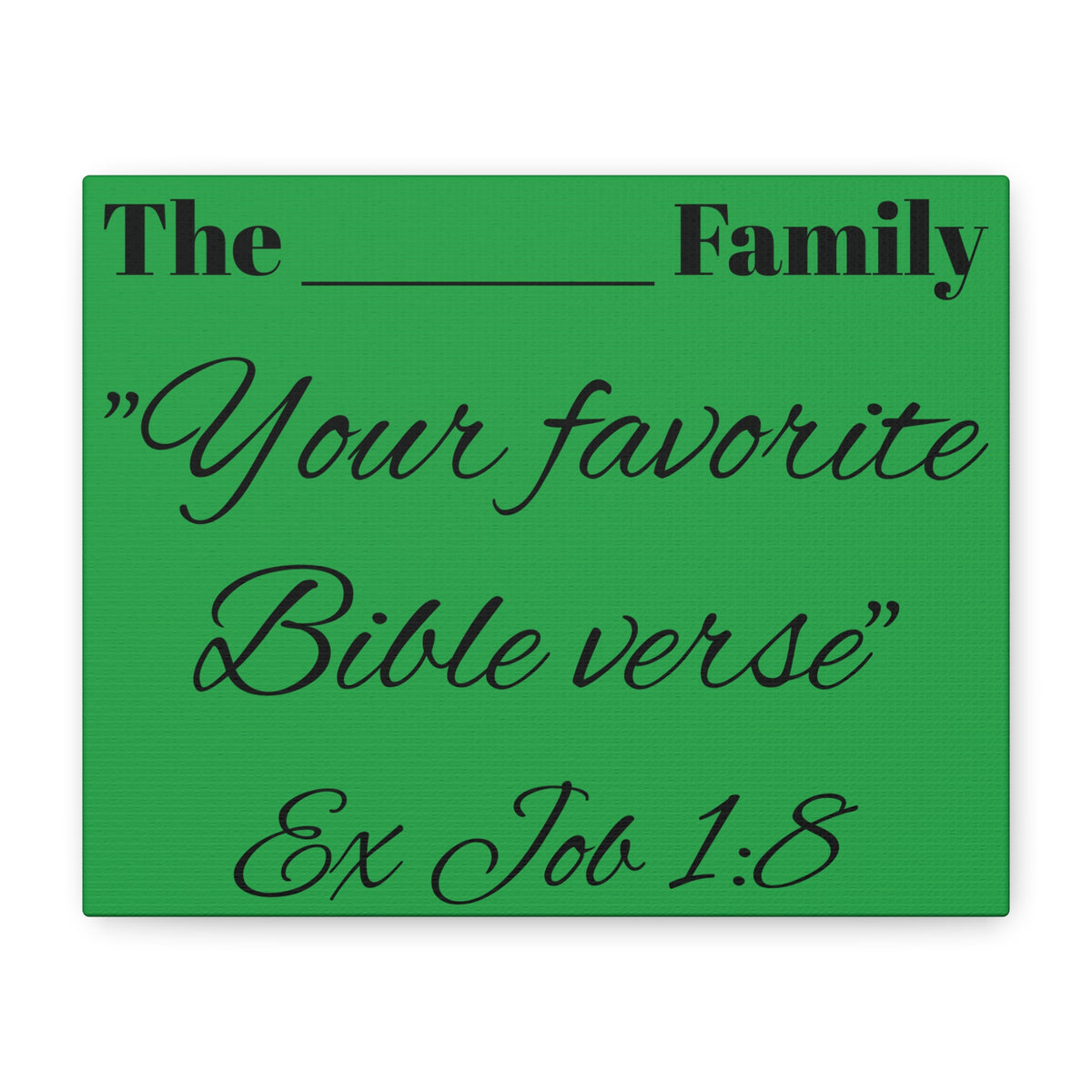 Personalized Scripture Wall Art Canvas – Custom Christian Artwork, Family Name and Your Favorite Verse