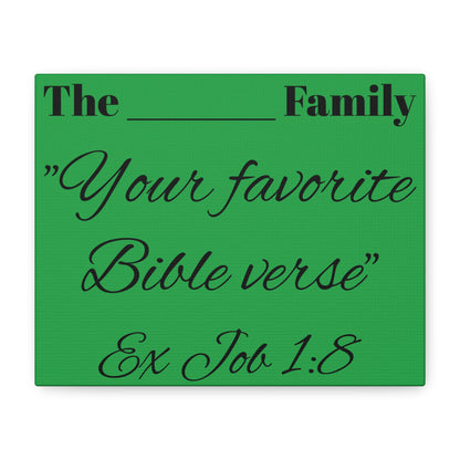 Personalized Scripture Wall Art Canvas – Custom Christian Artwork, Family Name and Your Favorite Verse