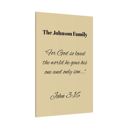 Personalized Bible Verse Wall Art, Canvas, Family Name, Family Bible Art
