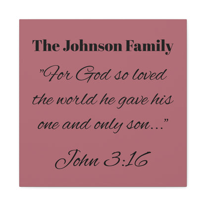 Personalized Bible Verse Wall Art, Canvas, Family Name, Family Bible Art