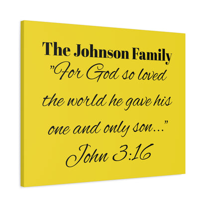 Personalized Bible Verse Wall Art, Canvas, Family Name, Family Bible Art