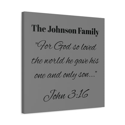 Personalized Bible Verse Wall Art, Canvas, Family Name, Family Bible Art