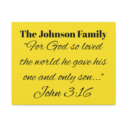 Personalized Bible Verse Wall Art, Canvas, Family Name, Family Bible Art