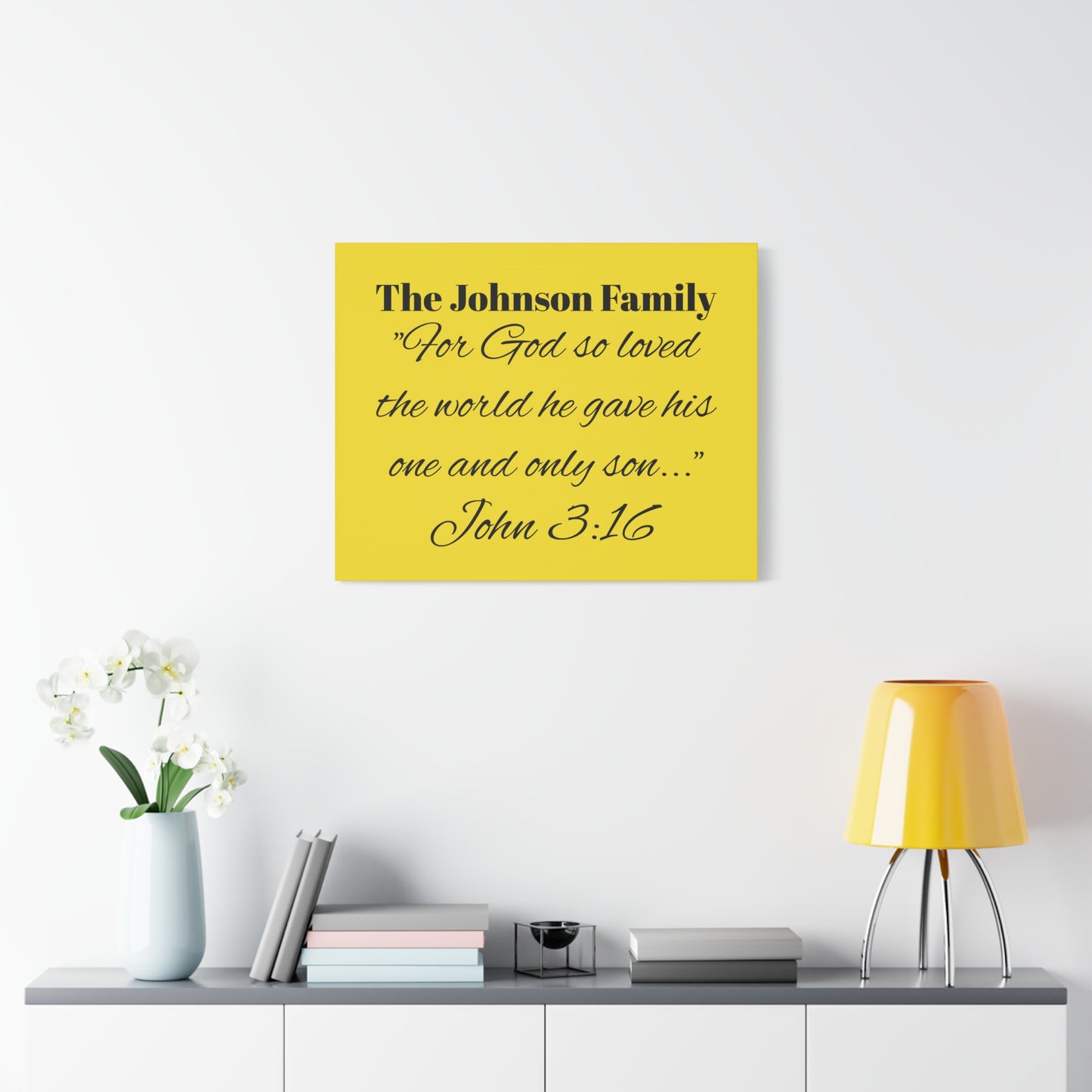 Personalized Bible Verse Wall Art, Canvas, Family Name, Family Bible Art
