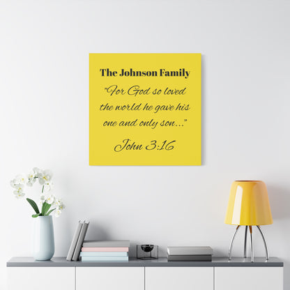 Personalized Bible Verse Wall Art, Canvas, Family Name, Family Bible Art