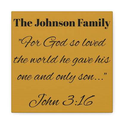 Personalized Bible Verse Wall Art, Canvas, Family Name, Family Bible Art