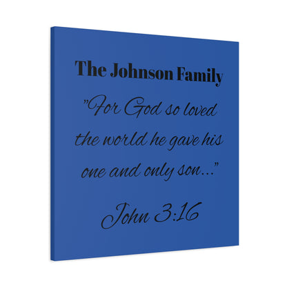 Personalized Bible Verse Wall Art, Canvas, Family Name, Family Bible Art