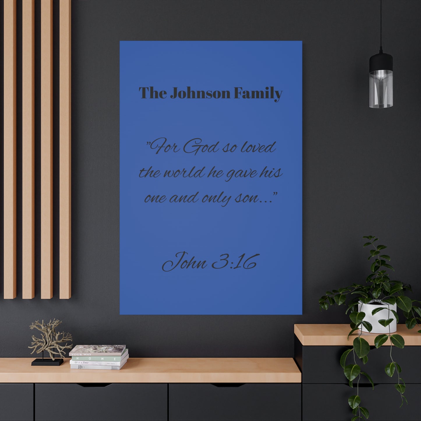 Personalized Bible Verse Wall Art, Canvas, Family Name, Family Bible Art