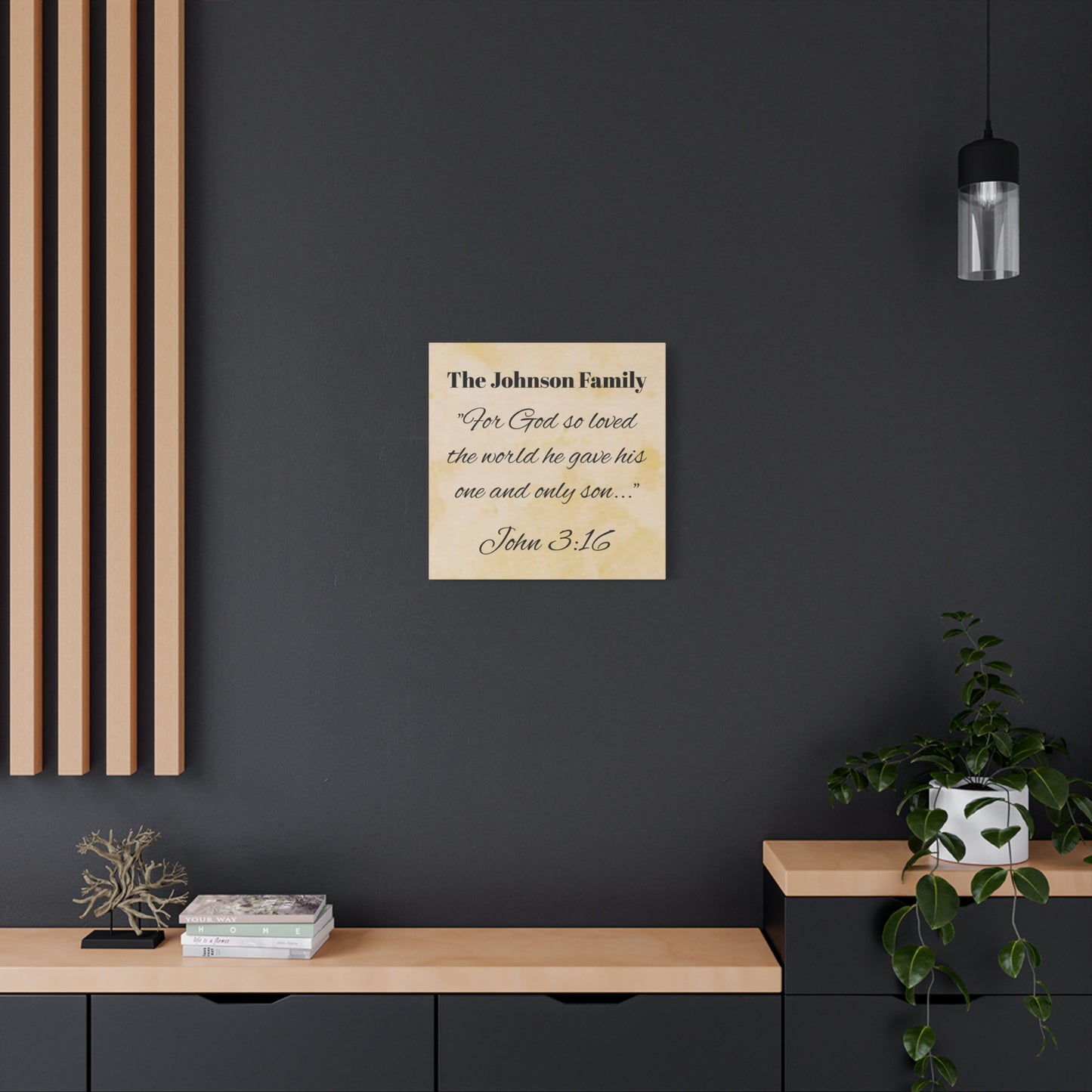 Personalized Bible Verse Wall Art, Canvas, Family Name, Family Bible Art