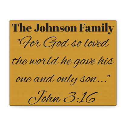 Personalized Bible Verse Wall Art, Canvas, Family Name, Family Bible Art