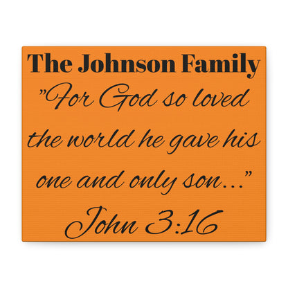 Personalized Bible Verse Wall Art, Canvas, Family Name, Family Bible Art