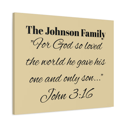 Personalized Bible Verse Wall Art, Canvas, Family Name, Family Bible Art