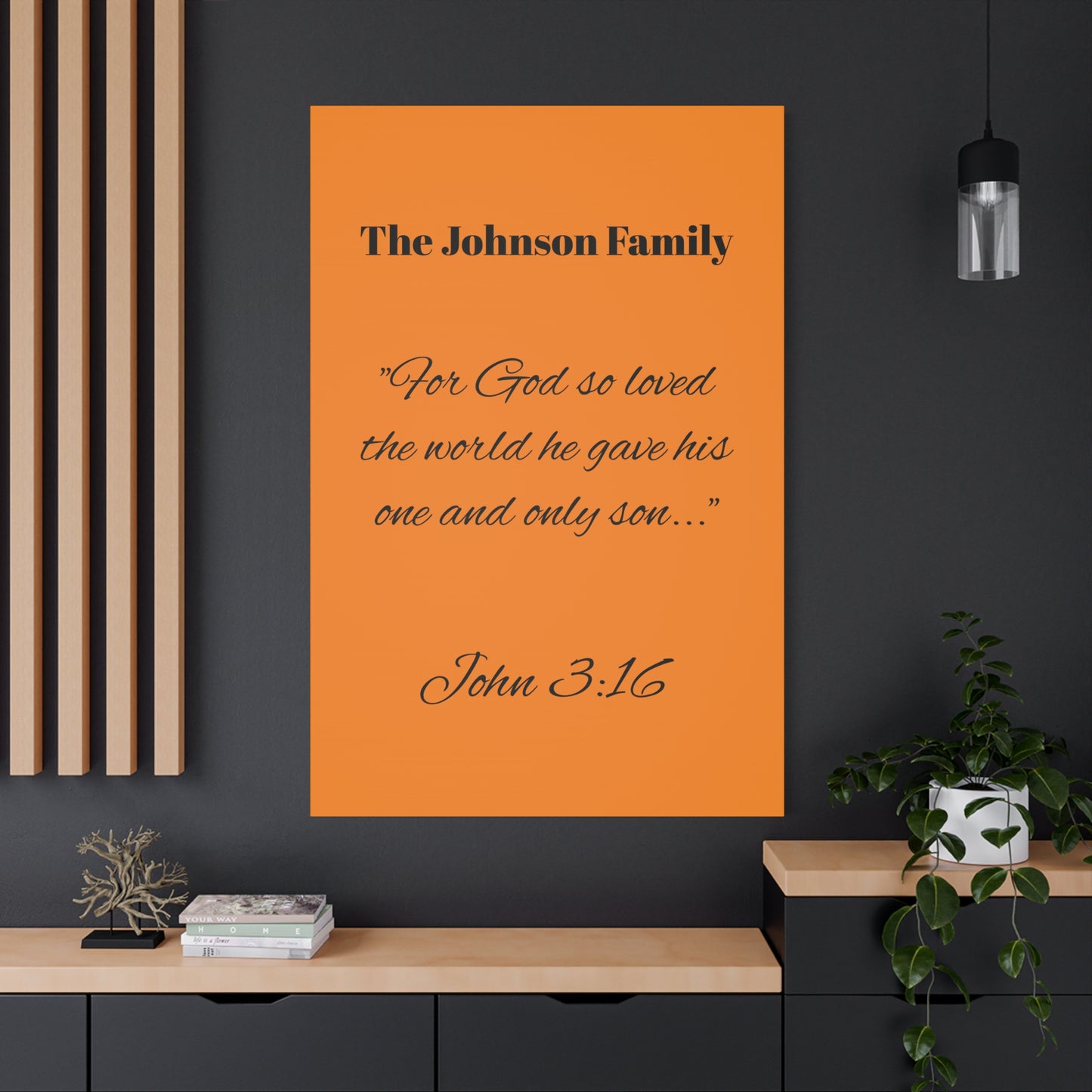 Personalized Bible Verse Wall Art, Canvas, Family Name, Family Bible Art