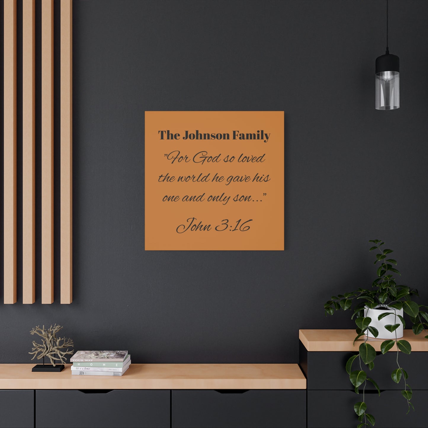 Personalized Bible Verse Wall Art, Canvas, Family Name, Family Bible Art