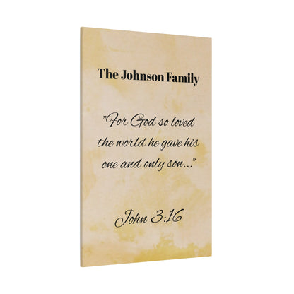 Personalized Bible Verse Wall Art, Canvas, Family Name, Family Bible Art