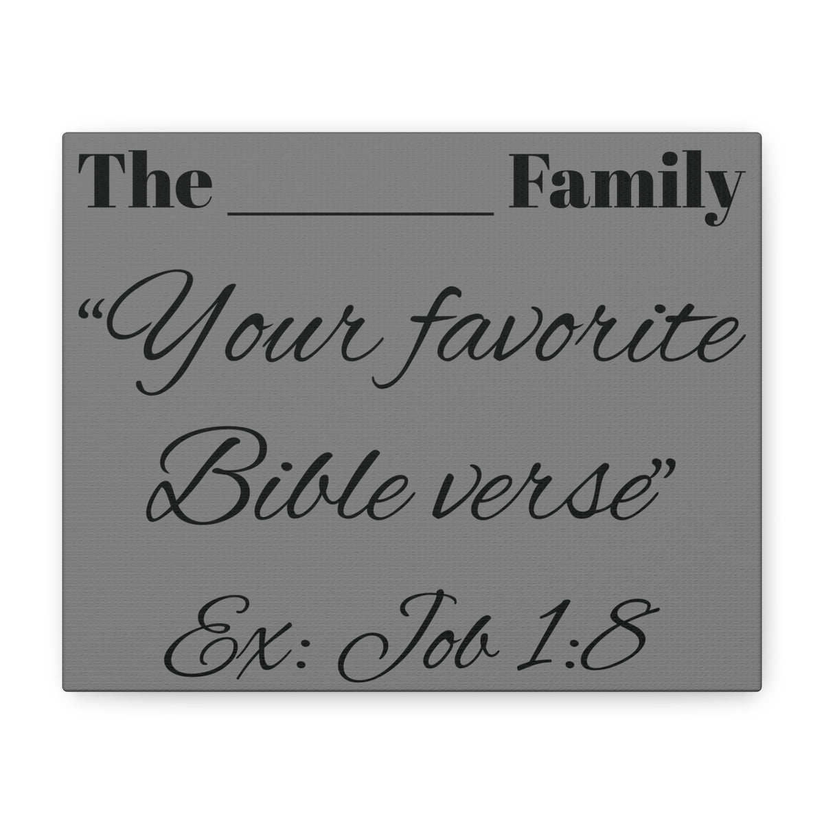 Custom Scripture Canvas Wall Art – Personalized Christian Home Decor, Family Name & Verse Artwork