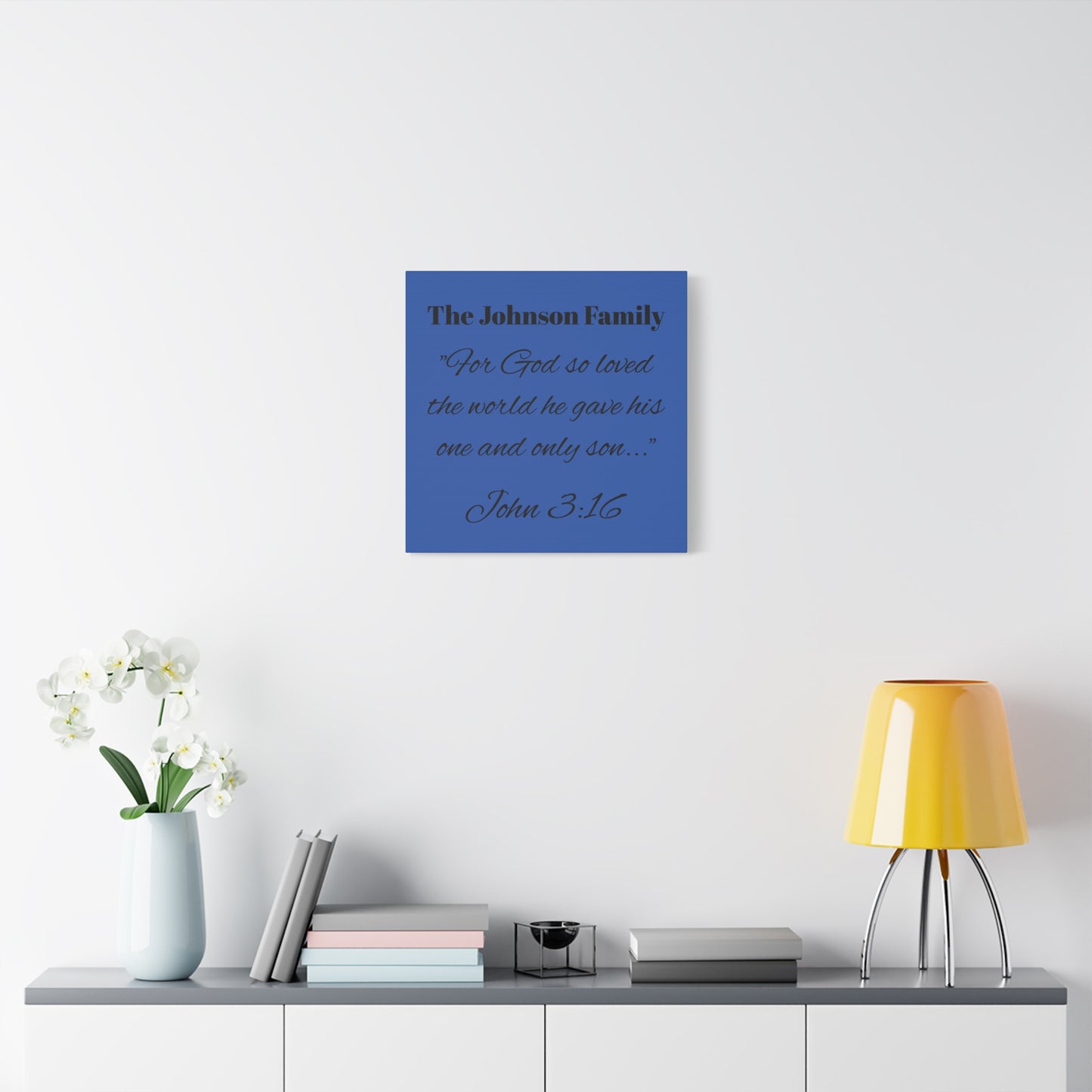 Personalized Bible Verse Wall Art, Canvas, Family Name, Family Bible Art