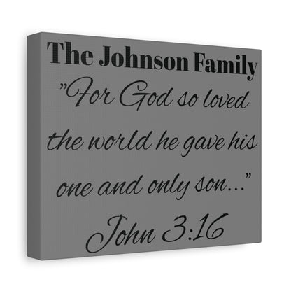 Personalized Bible Verse Wall Art, Canvas, Family Name, Family Bible Art