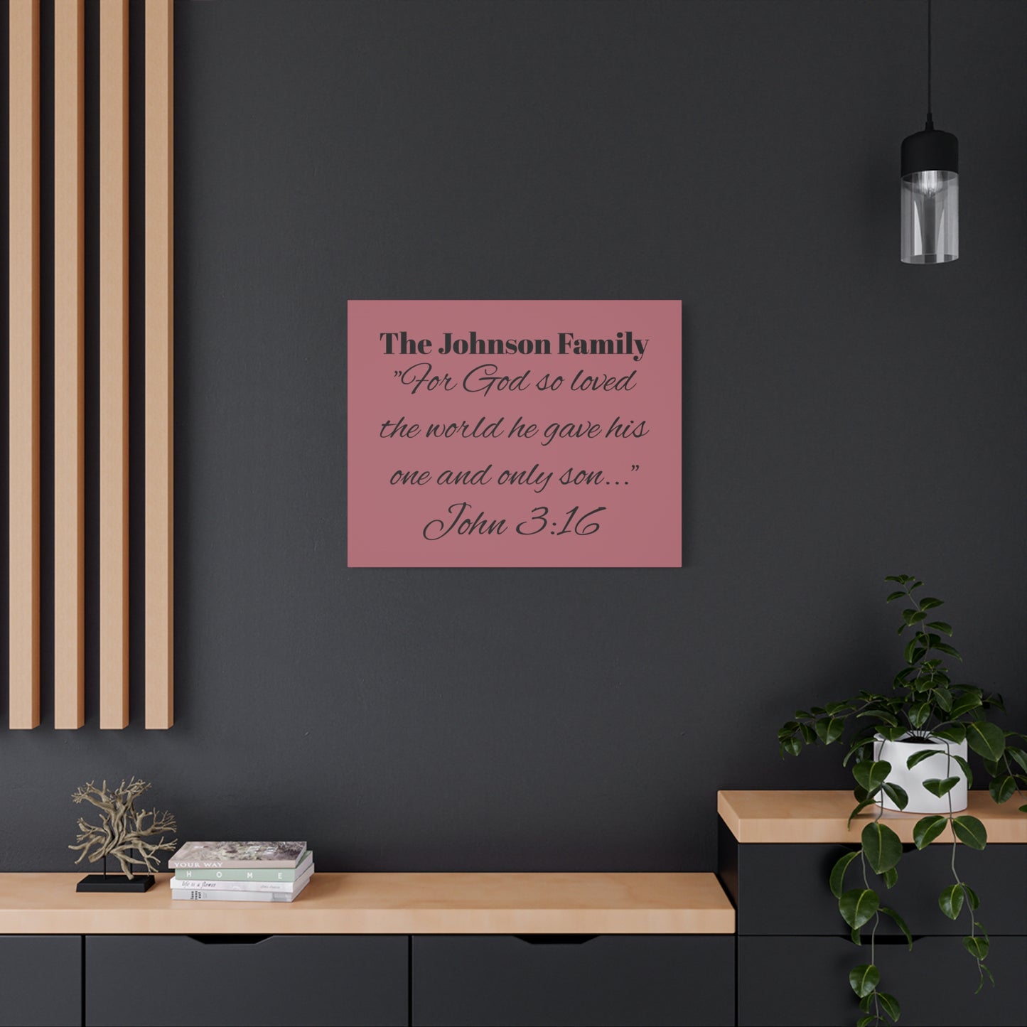 Personalized Bible Verse Wall Art, Canvas, Family Name, Family Bible Art