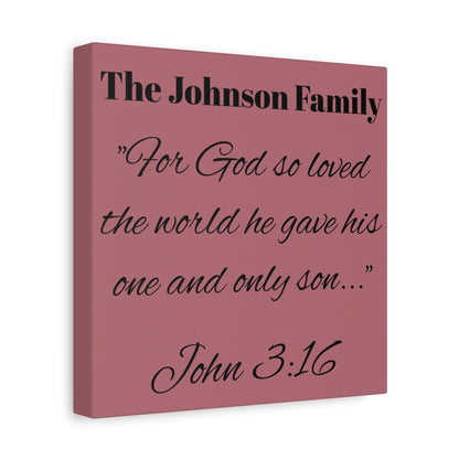 Personalized Bible Verse Wall Art, Canvas, Family Name, Family Bible Art