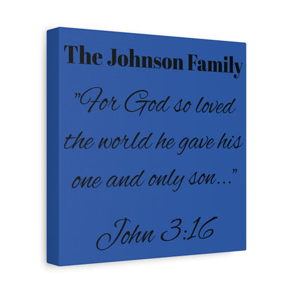 Personalized Bible Verse Wall Art, Canvas, Family Name, Family Bible Art