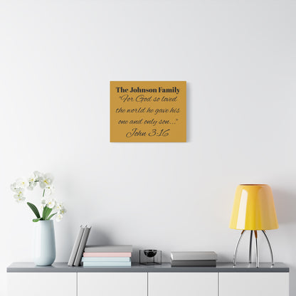 Personalized Bible Verse Wall Art, Canvas, Family Name, Family Bible Art