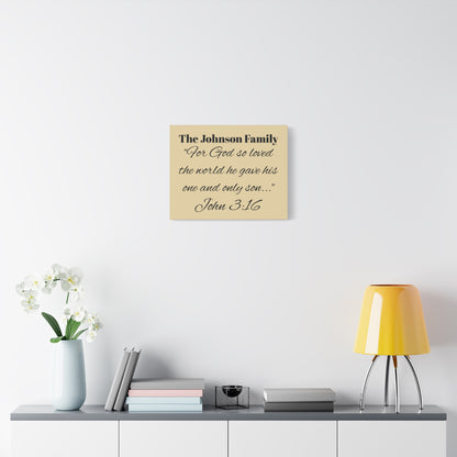 Personalized Bible Verse Wall Art, Canvas, Family Name, Family Bible Art