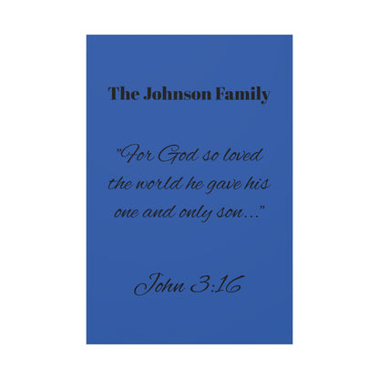 Personalized Bible Verse Wall Art, Canvas, Family Name, Family Bible Art