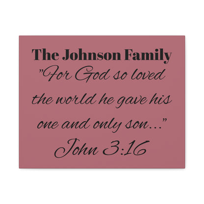 Personalized Bible Verse Wall Art, Canvas, Family Name, Family Bible Art
