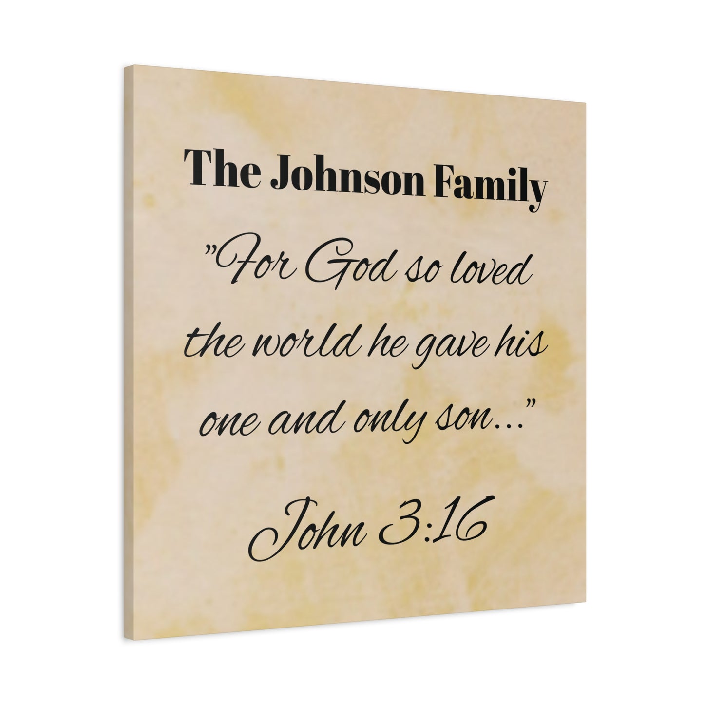 Personalized Bible Verse Wall Art, Canvas, Family Name, Family Bible Art