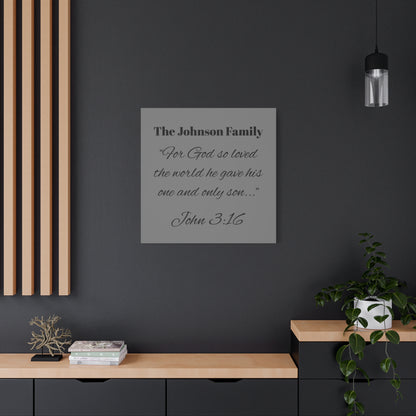 Personalized Bible Verse Wall Art, Canvas, Family Name, Family Bible Art