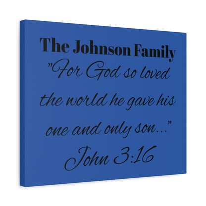 Personalized Bible Verse Wall Art, Canvas, Family Name, Family Bible Art